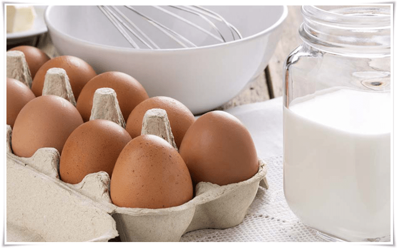 trứng và sữa