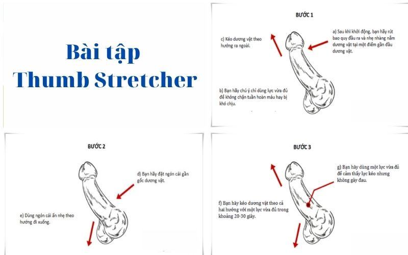 Bài tập tăng kích thước dương vật Thumb Stretcher