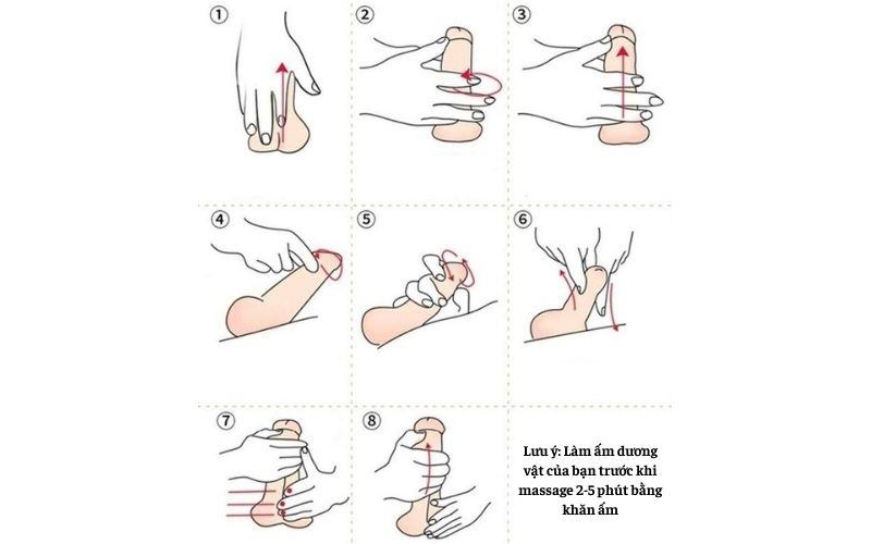 Cách massage dương vật bằng tay